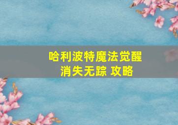 哈利波特魔法觉醒 消失无踪 攻略